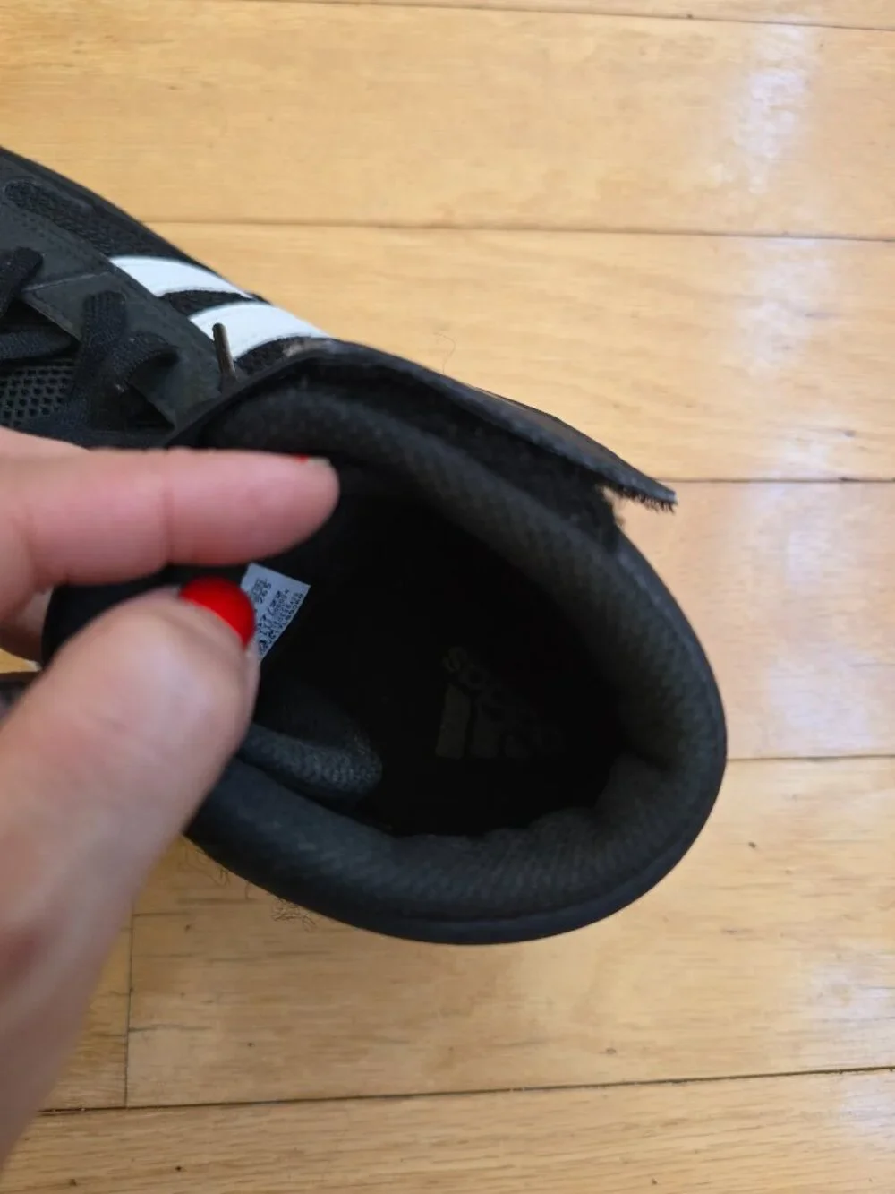 adidas | HVC Black White Gum Flat Sole Boxing Wrestling Sneakers | Men's 9.5